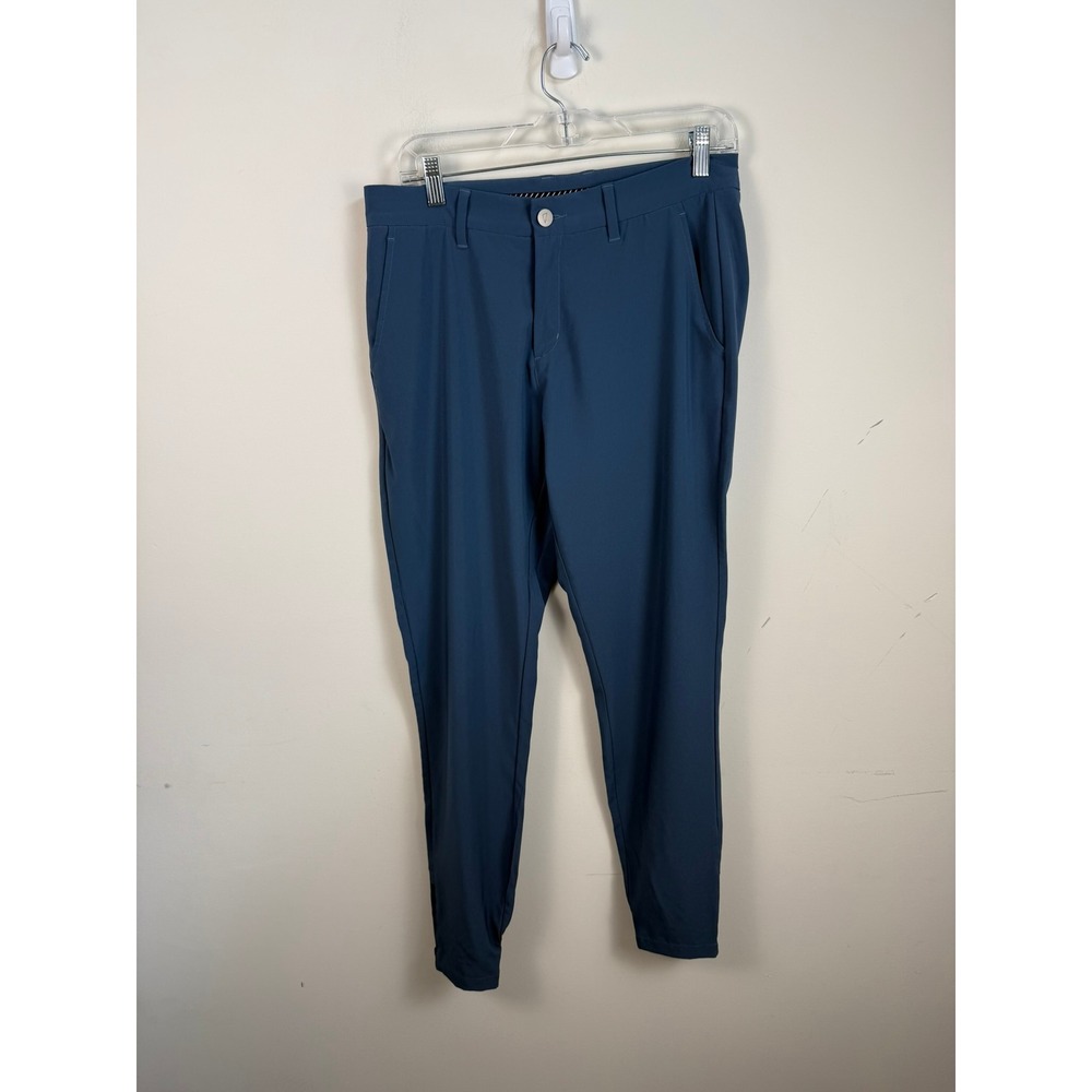 Primo Golf Jogger Pants Mens 31 Regular Blue Slate Tapered Ankle Zip Stretch